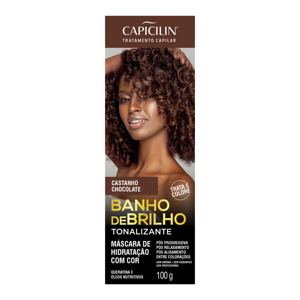 BANHO DE BRILHO TONALIZANTE CASTANHO CHOCOLATE 100G
