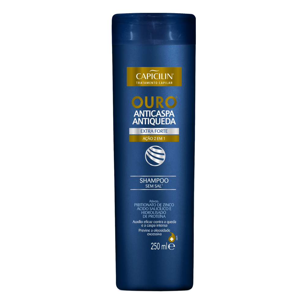SHAMPOO ANTICASPA & ANTIQUEDA OURO 250ML
