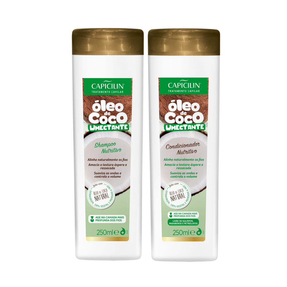 Kit Óleo de Coco - Shampoo 250ml + Condicionador 250ml
