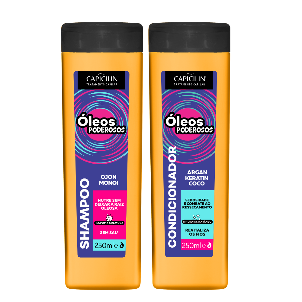Kit Óleos Poderosos - Shampoo 250ml + Condicionador 250ml