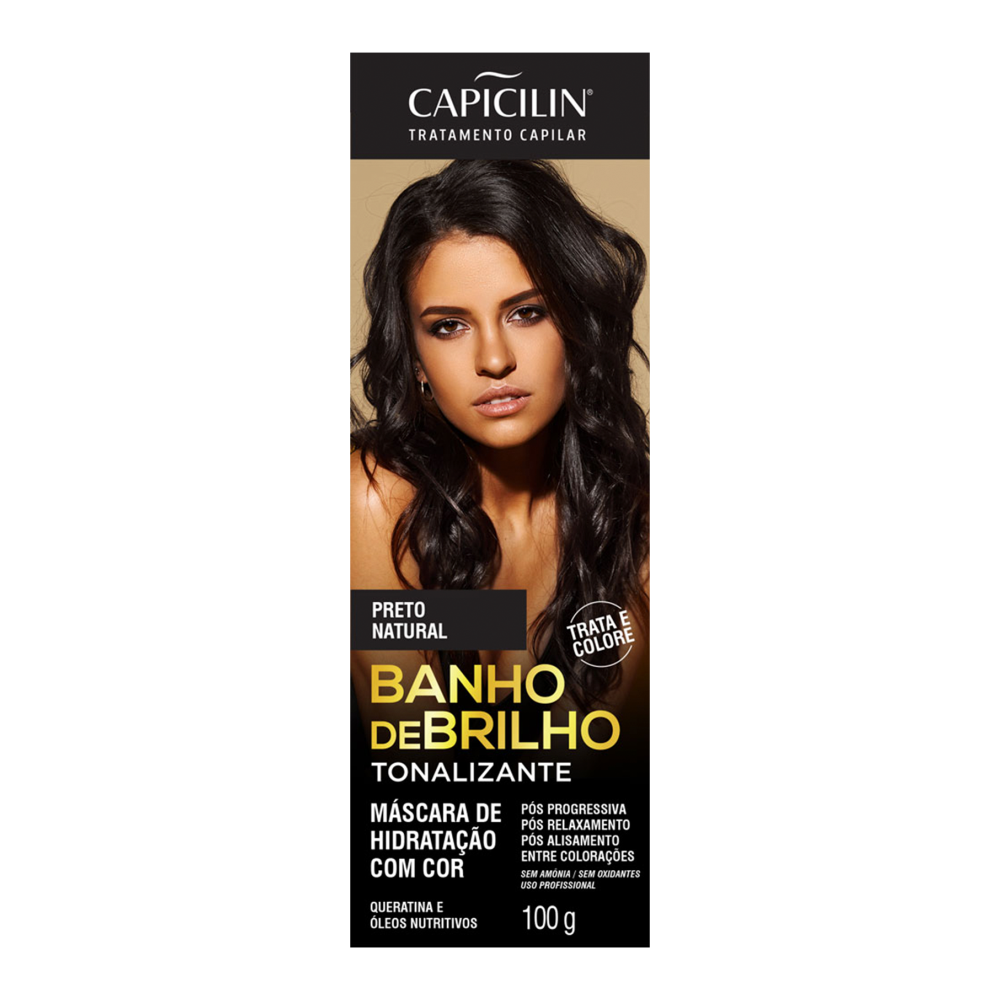 BANHO DE BRILHO TONALIZANTE PRETO NATURAL 100G